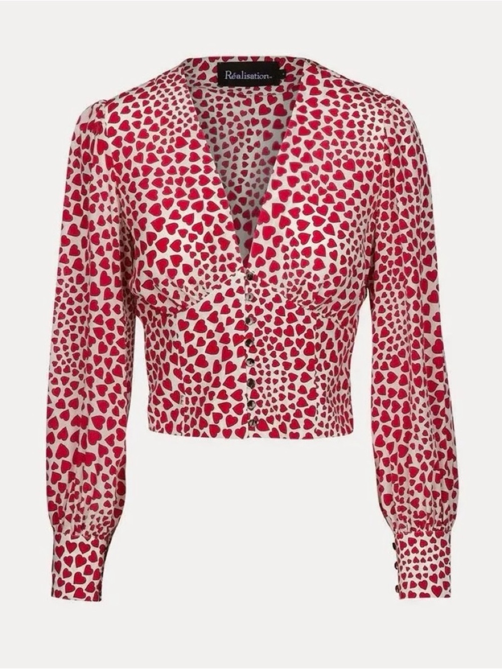 Realisation Par Silk Kaia Top in Red Hearts